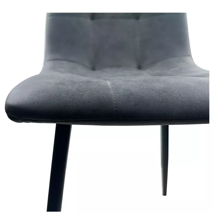 Καρέκλα Τραπεζαρίας ArteLibre YUCATAN Ανθρακί PU/Μέταλλο 44x55x86cm