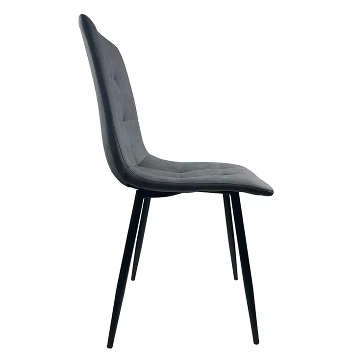 Καρέκλα Τραπεζαρίας ArteLibre YUCATAN Ανθρακί PU/Μέταλλο 44x55x86cm