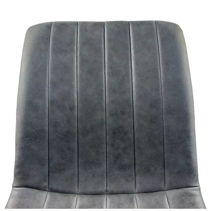 Καρέκλα Τραπεζαρίας ArteLibre YUCARIA Ανθρακί/Μαύρο PU/Μέταλλο 44x55x86cm