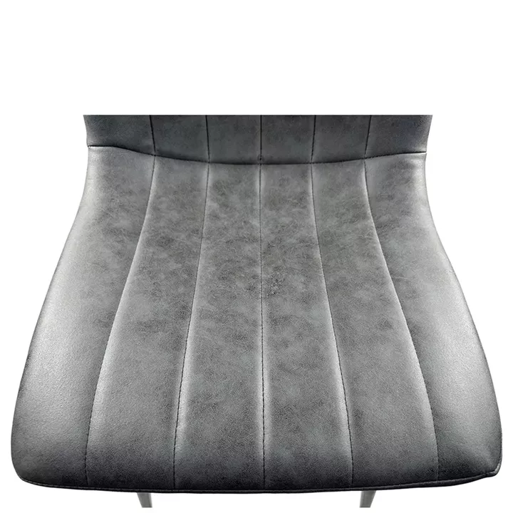 Καρέκλα Τραπεζαρίας ArteLibre YUCARIA Ανθρακί/Μαύρο PU/Μέταλλο 44x55x86cm