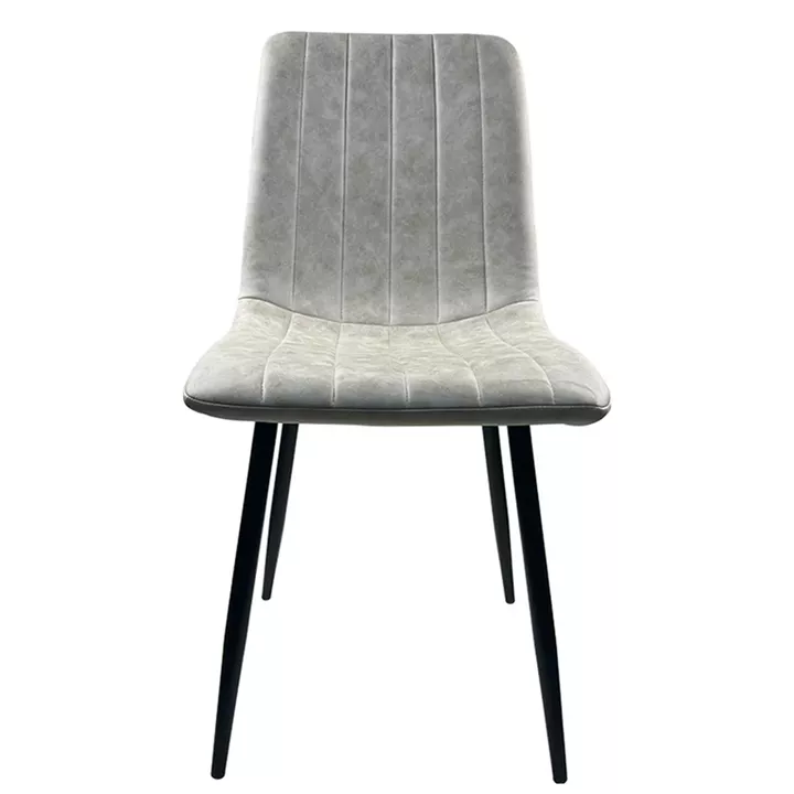 Καρέκλα Τραπεζαρίας ArteLibre YUCARIA Μπεζ/Μαύρο PU/Μέταλλο 44x55x86cm