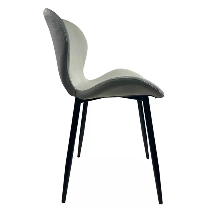 Καρέκλα Τραπεζαρίας ArteLibre RIOJA Sand/Μαύρο Ύφασμα/Μέταλλο 46x50x80cm