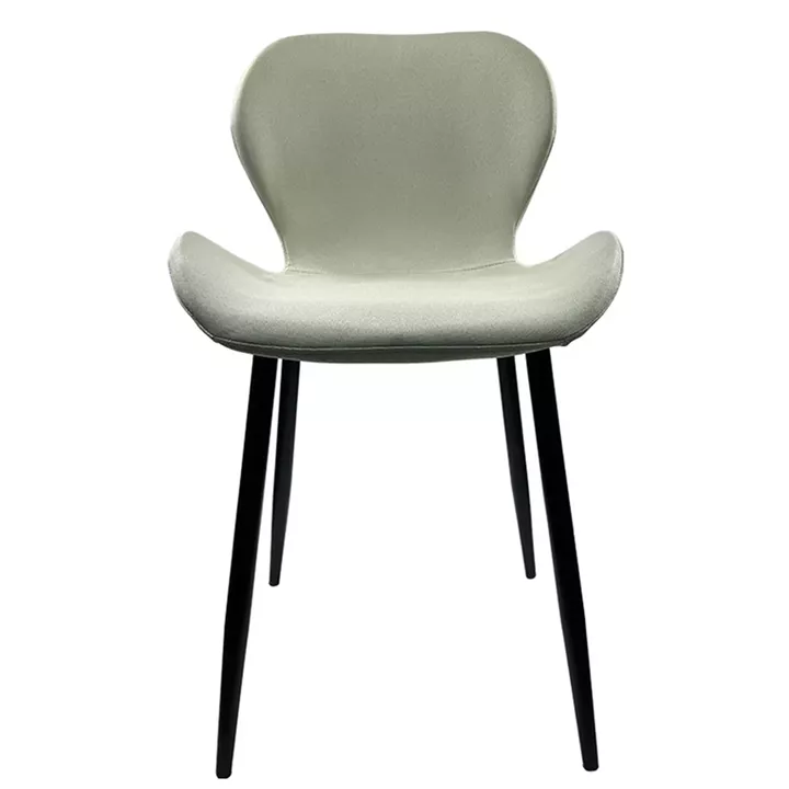 Καρέκλα Τραπεζαρίας ArteLibre RIOJA Sand/Μαύρο Ύφασμα/Μέταλλο 46x50x80cm