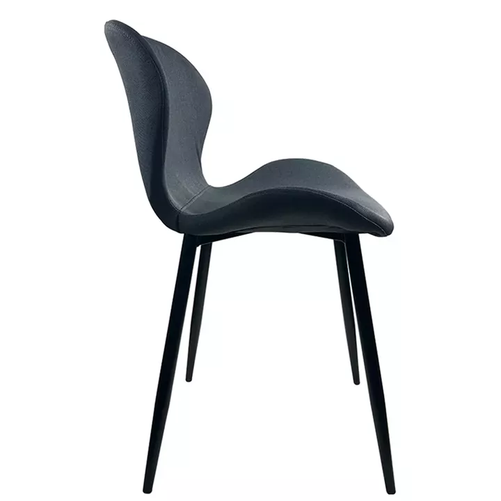 Καρέκλα Τραπεζαρίας ArteLibre RIOJA Γκρι/Μαύρο Ύφασμα/Μέταλλο 46x50x80cm