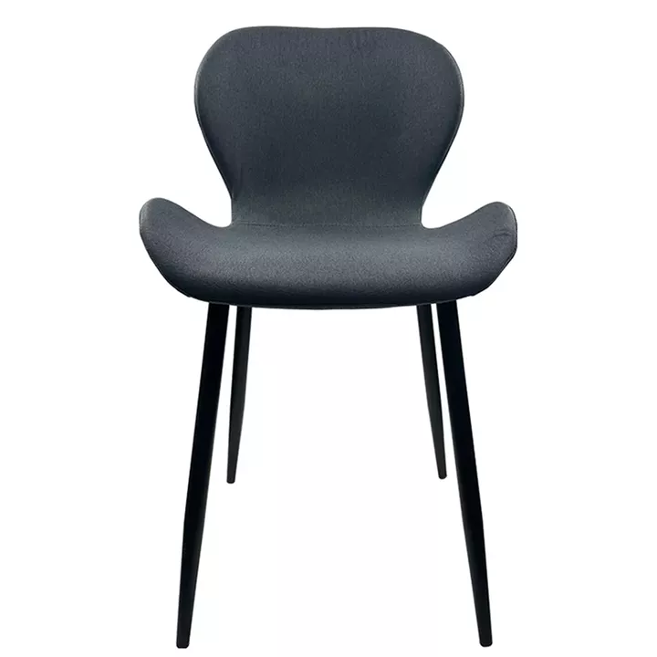 Καρέκλα Τραπεζαρίας ArteLibre RIOJA Γκρι/Μαύρο Ύφασμα/Μέταλλο 46x50x80cm