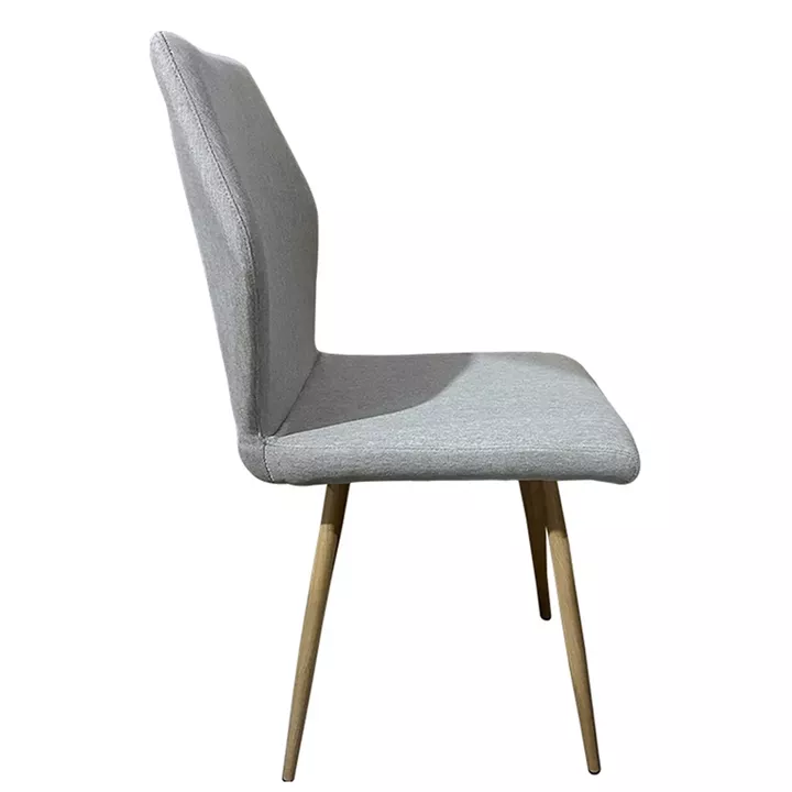 Καρέκλα Τραπεζαρίας ArteLibre LAGOA Ανοιχτό Καφέ/Φυσικό Ύφασμα/Μέταλλο 46x57x86cm