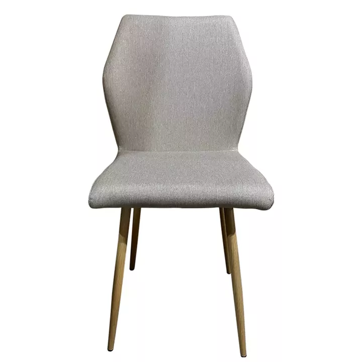 Καρέκλα Τραπεζαρίας ArteLibre LAGOA Ανοιχτό Καφέ/Φυσικό Ύφασμα/Μέταλλο 46x57x86cm