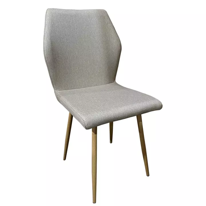 Καρέκλα Τραπεζαρίας ArteLibre LAGOA Ανοιχτό Καφέ/Φυσικό Ύφασμα/Μέταλλο 46x57x86cm