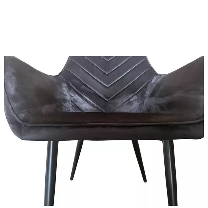 Καρέκλα Τραπεζαρίας ArteLibre FLORITA Μαύρο Βελούδο/Μέταλλο 55x57x84cm