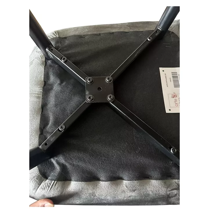 Καρέκλα Τραπεζαρίας ArteLibre FLORITA Γκρι/Μαύρο Βελούδο/Μέταλλο 55x57x84cm