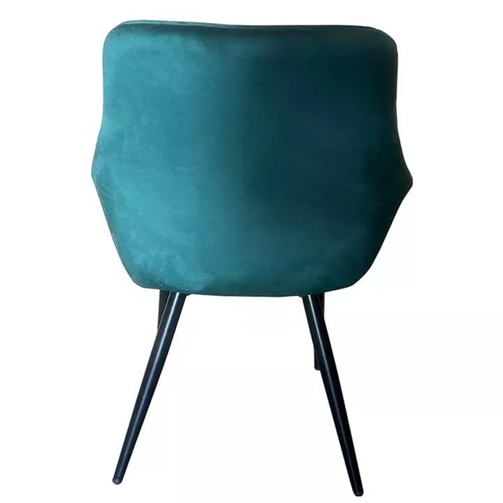 Καρέκλα Τραπεζαρίας ArteLibre FLORITA Πράσινο/Μαύρο Βελούδο/Μέταλλο 55x57x84cm