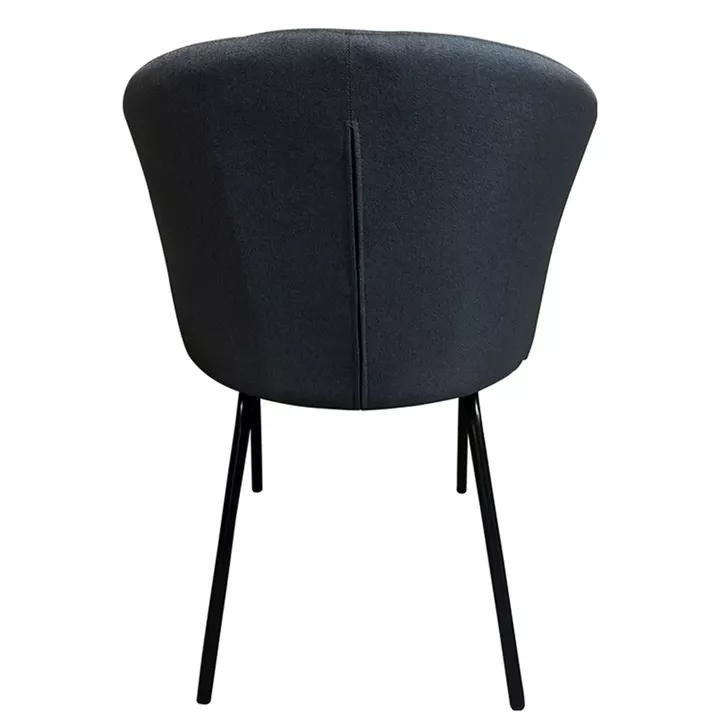 Καρέκλα Τραπεζαρίας ArteLibre JACARANDA Γκρι/Μαύρο Ύφασμα/Μέταλλο 56x56x76cm