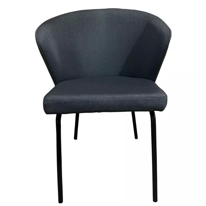 Καρέκλα Τραπεζαρίας ArteLibre JACARANDA Γκρι/Μαύρο Ύφασμα/Μέταλλο 56x56x76cm