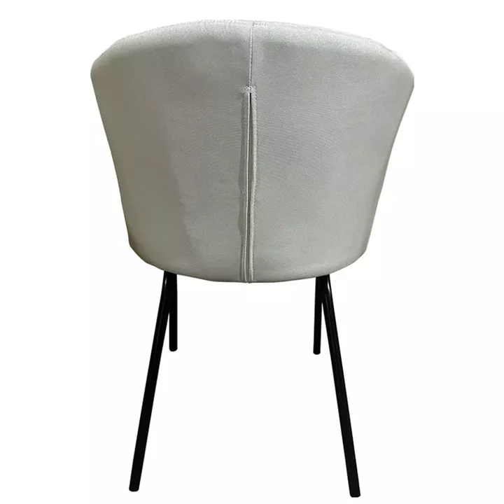 Καρέκλα Τραπεζαρίας ArteLibre JACARANDA Μπεζ/Μαύρο Ύφασμα/Μέταλλο 56x56x76cm