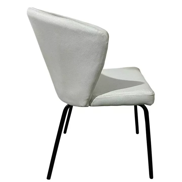 Καρέκλα Τραπεζαρίας ArteLibre JACARANDA Μπεζ/Μαύρο Ύφασμα/Μέταλλο 56x56x76cm