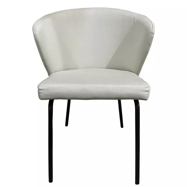 Καρέκλα Τραπεζαρίας ArteLibre JACARANDA Μπεζ/Μαύρο Ύφασμα/Μέταλλο 56x56x76cm