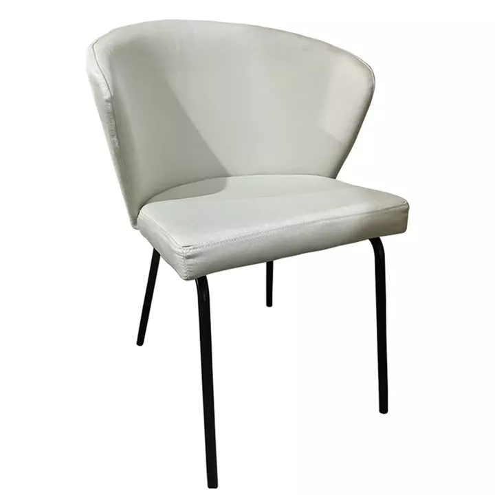 Καρέκλα Τραπεζαρίας ArteLibre JACARANDA Μπεζ/Μαύρο Ύφασμα/Μέταλλο 56x56x76cm