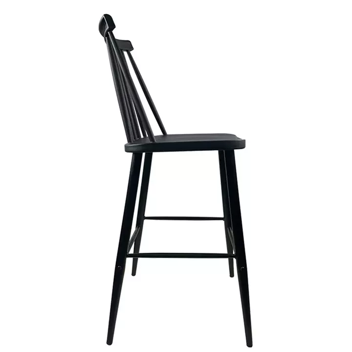 Σκαμπό Bar ArteLibre MARANTA Μαύρο PP/Μέταλλο 45x46x97cm