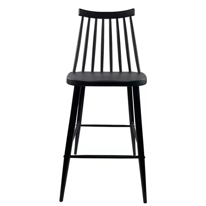 Σκαμπό Bar ArteLibre MARANTA Μαύρο PP/Μέταλλο 45x46x97cm