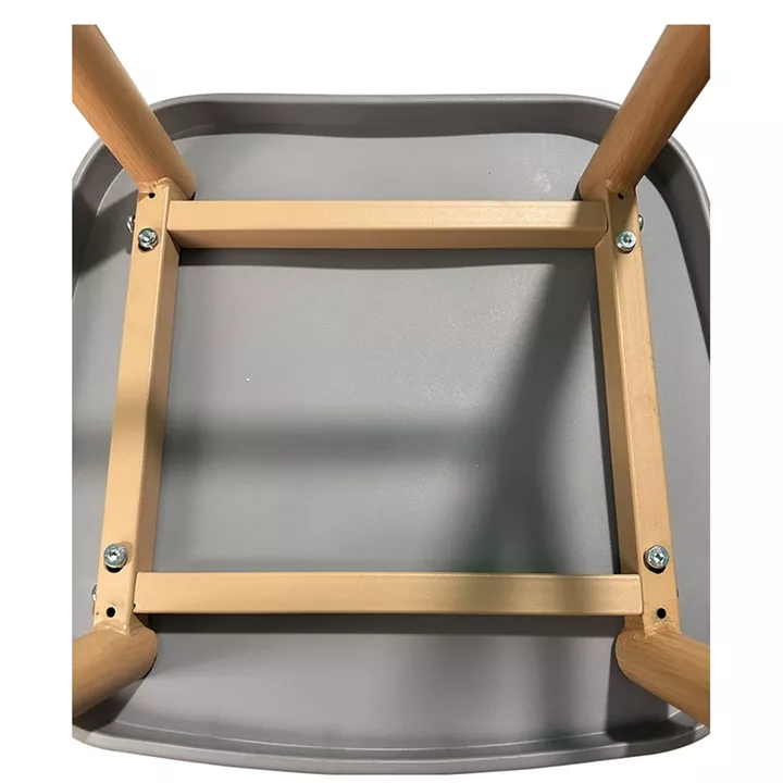 Σκαμπό Bar ArteLibre MARANTA Γκρι/Φυσικό PP/Μέταλλο 45x46x97cm