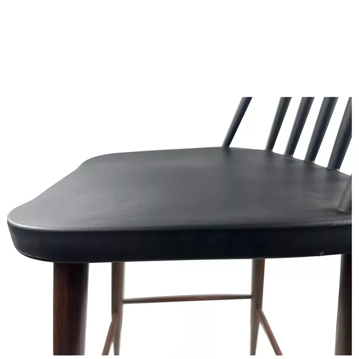 Σκαμπό Bar ArteLibre MARANTA Μαύρο/Καρυδί PP/Μέταλλο 45x46x97cm