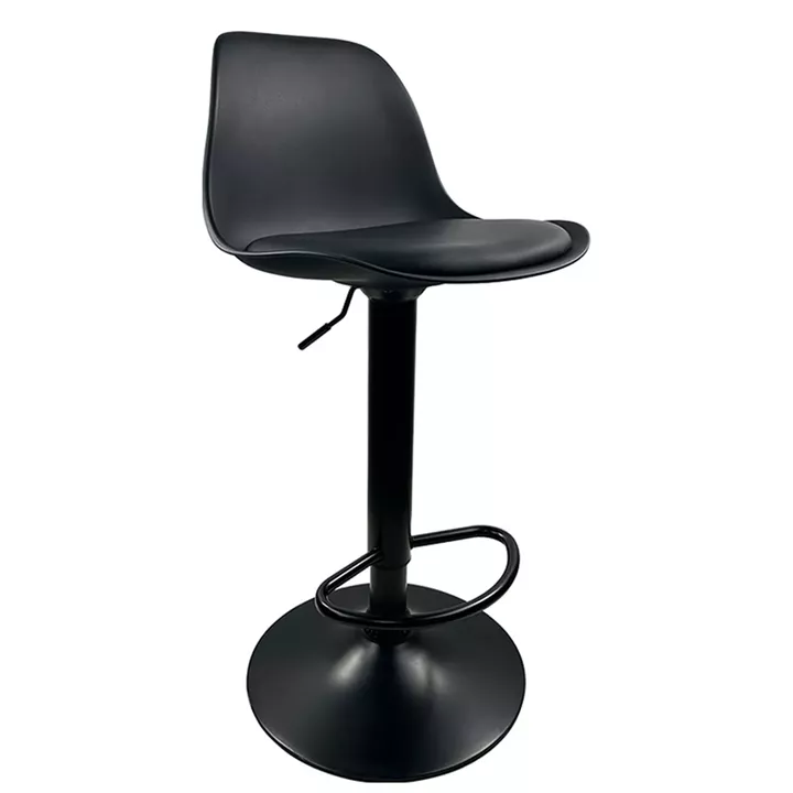 Σκαμπό Bar ArteLibre AMADA Μαύρο PP/Μέταλλο 41x40x79-89cm
