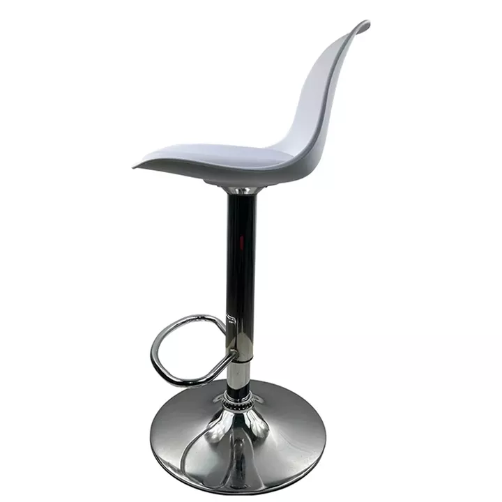 Σκαμπό Bar ArteLibre AMADA Λευκό/Χρώμιο PP/Μέταλλο 41x40x79-89cm