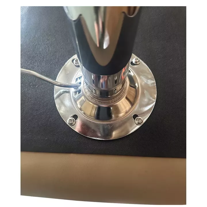 Σκαμπό Bar ArteLibre ENCANTA Λευκό/Χρώμιο PU/Μέταλλο 41x50x59/94-80/115cm