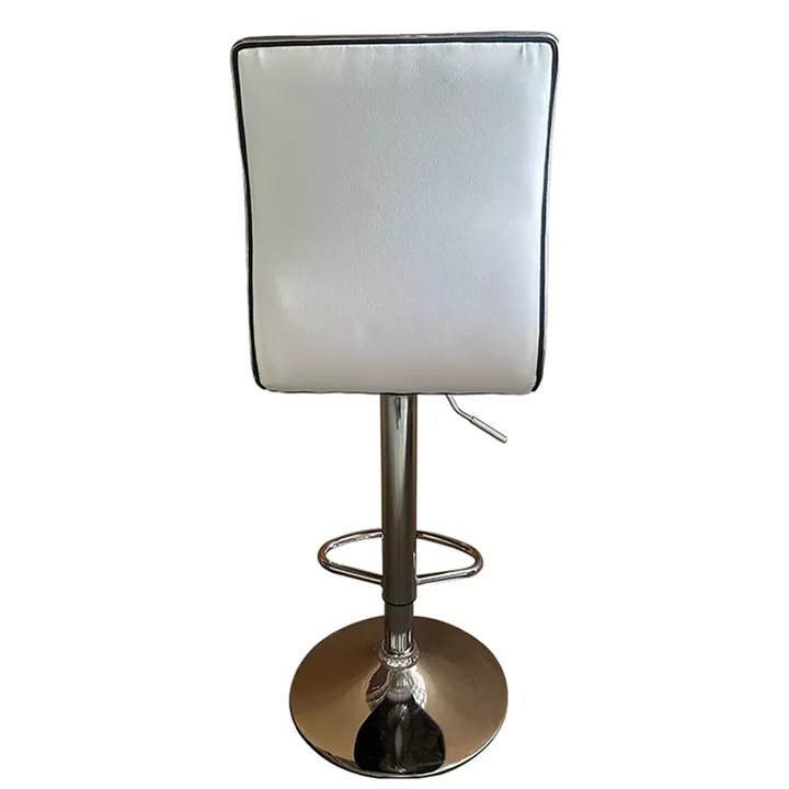 Σκαμπό Bar ArteLibre ENCANTA Λευκό/Χρώμιο PU/Μέταλλο 41x50x59/94-80/115cm