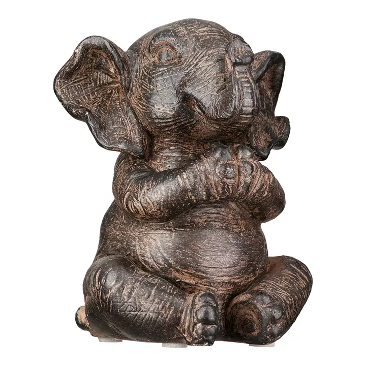  Figure Elephant Synthetic Resin Brown Ποικιλία 3 φορές 10X15X16Cm 10X15X16Cm