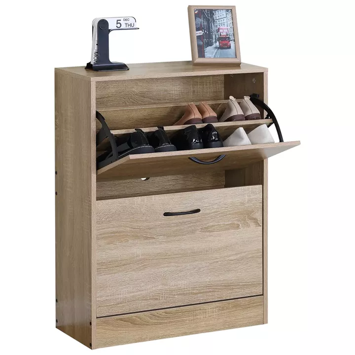 Παπουτσοθήκη ArteLibre BRANTLEY Δρυς Μοριοσανίδα 60x24x81cm