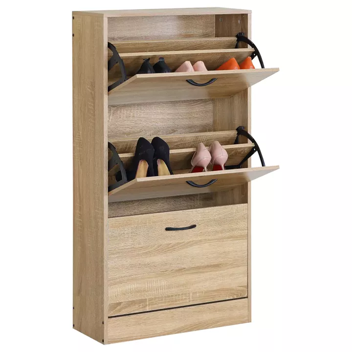 Παπουτσοθήκη ArteLibre BRANTLEY Δρυς Μοριοσανίδα 60x24x116cm