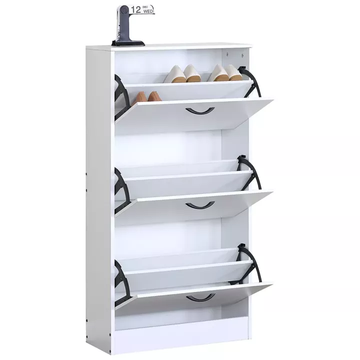 Παπουτσοθήκη ArteLibre BRANTLEY Λευκό Μοριοσανίδα 60x24x116cm