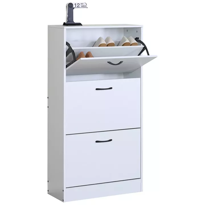 Παπουτσοθήκη ArteLibre BRANTLEY Λευκό Μοριοσανίδα 60x24x116cm