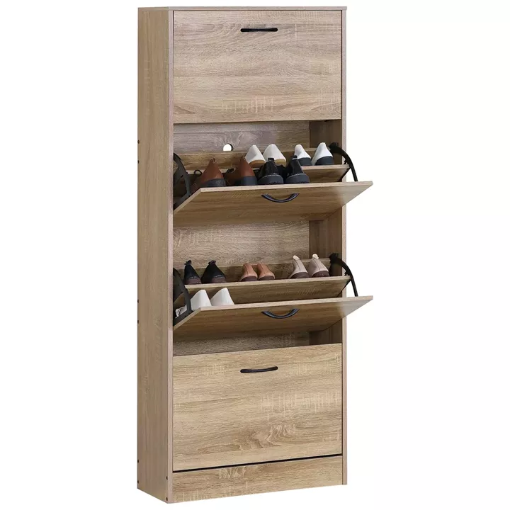 Παπουτσοθήκη ArteLibre BRANTLEY Δρυς Μοριοσανίδα 60x24x150cm