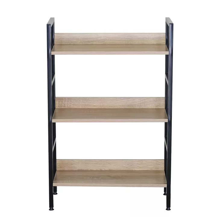 Ραφιέρα ArteLibre MARWOOD Δρυς/Μαύρο Μοριοσανίδα/Μέταλλο 60x27.6x93cm