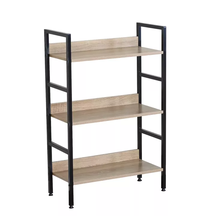 Ραφιέρα ArteLibre MARWOOD Δρυς/Μαύρο Μοριοσανίδα/Μέταλλο 60x27.6x93cm