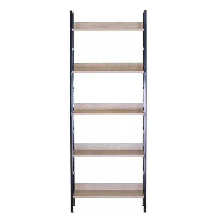 Ραφιέρα ArteLibre MARWOOD Δρυς/Μαύρο Μοριοσανίδα/Μέταλλο 60x27.6x160cm