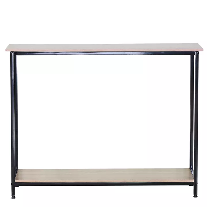 Κονσόλα ArteLibre QUENLEY Δρυς/Μαύρο Μοριοσανίδα/Μέταλλο 106x35x81cm
