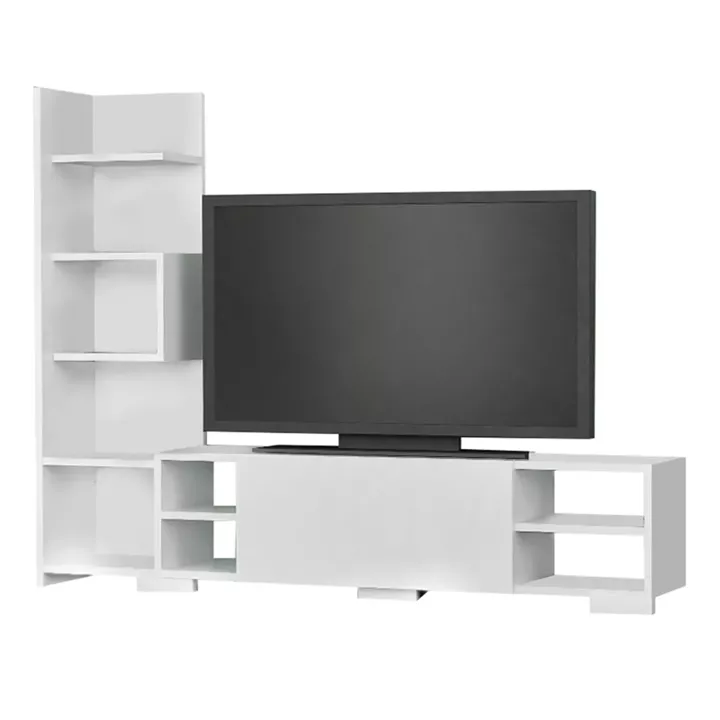 Έπιπλο τηλεόρασης Pera Megapap χρώμα λευκό 160x29,5x120εκ.