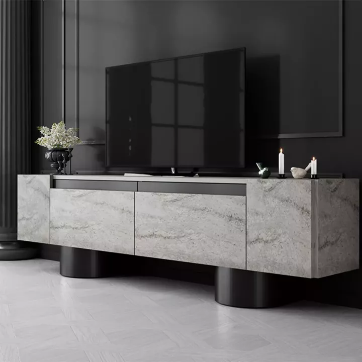 Έπιπλο τηλεόρασης Haven Megapap χρώμα travertine 180x30x50εκ.