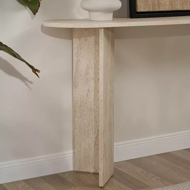 Κονσόλα Sira Megapap χρώμα travertine 150x35x75εκ.