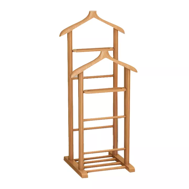 Επιδαπέδια κρεμάστρα Beta II Megapap ξύλινη χρώμα φυσικό 48x35x120εκ.