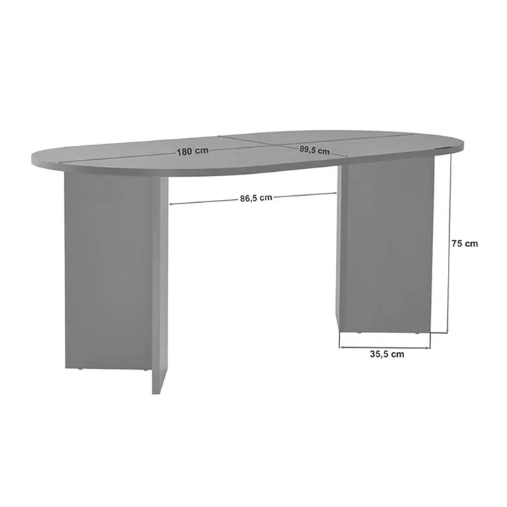 Τραπέζι Sablin Megapap χρώμα travertine 180x89,5x75εκ.