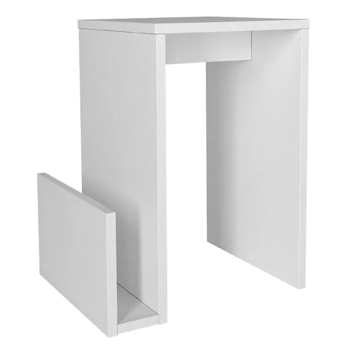 Τραπεζάκι βοηθητικό Regnar Megapap χρώμα λευκό  43,1x33,5x52εκ.