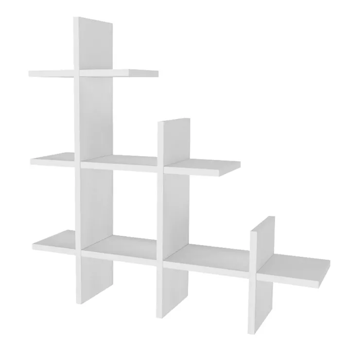 Ραφιέρα τοίχου Juke Megapap χρώμα λευκό 81,8x18x80εκ.