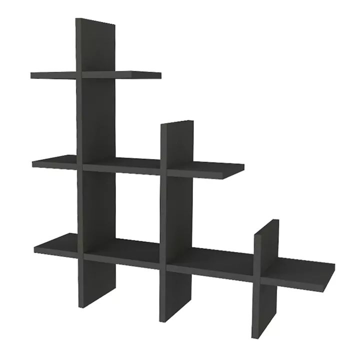 Ραφιέρα τοίχου Juke Megapap χρώμα ανθρακί 81,8x18x80εκ.