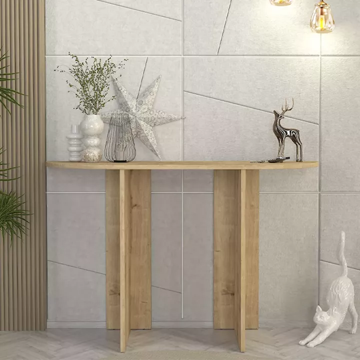 Κονσόλα Cortado Megapap χρώμα sapphire oak 120x35x75εκ.