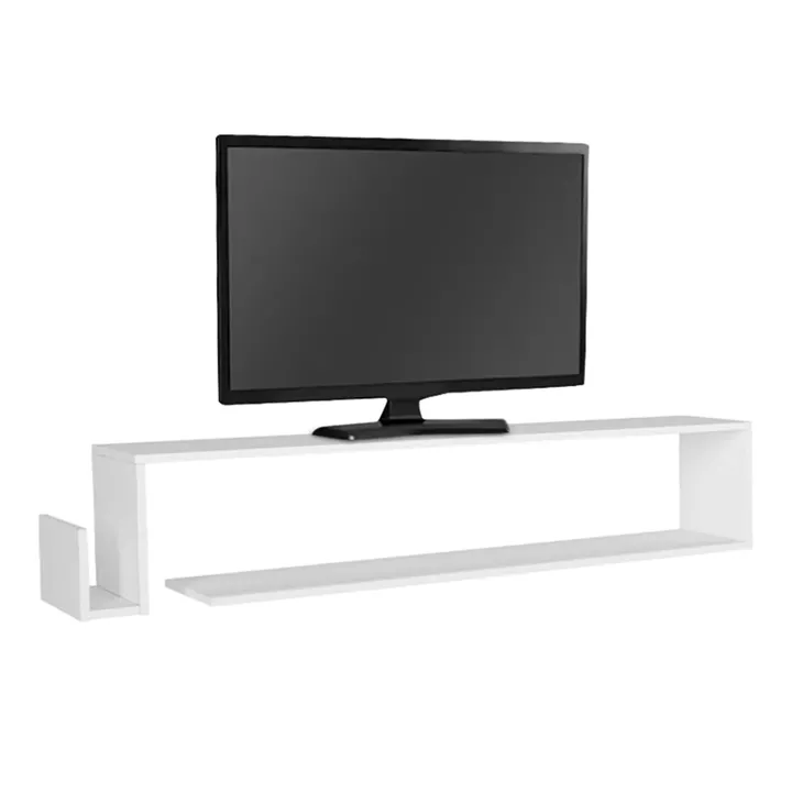 Έπιπλο τηλεόρασης επιτοίχιο Regnar Megapap χρώμα λευκό 168,6x25x31,8εκ.