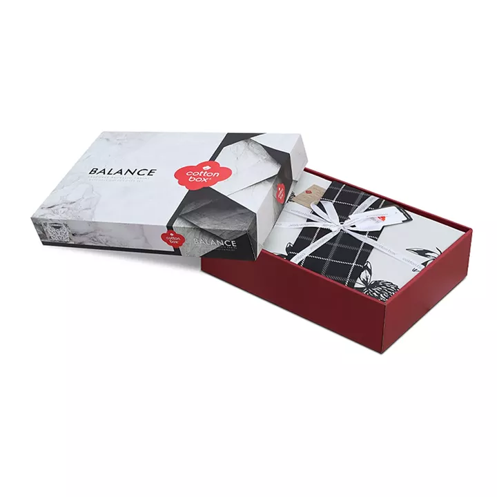 Σετ παπλωματοθήκη Ohia Cotton Box 4 τμχ Διπλή (200x220) χρώμα ανθρακί